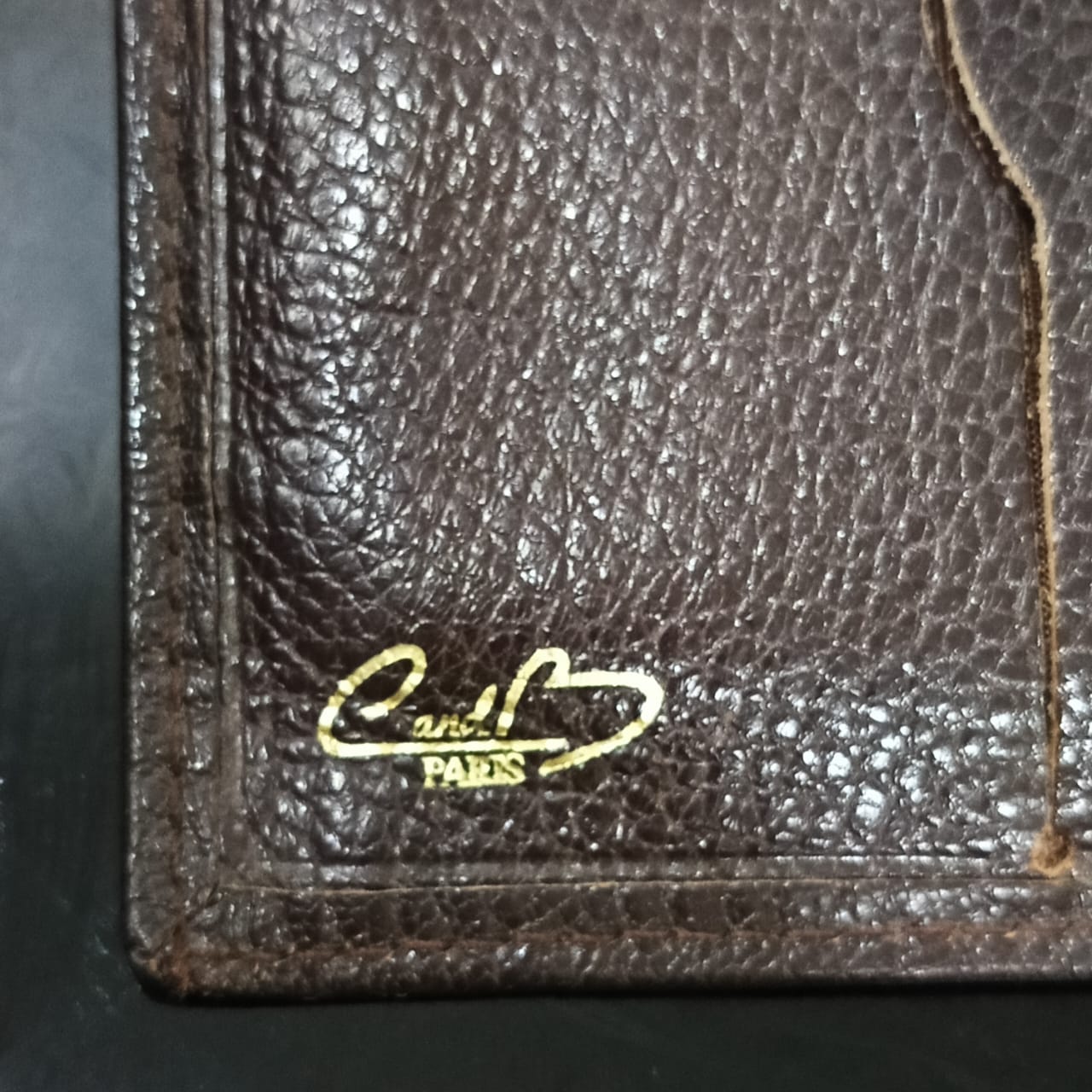Portefeuille G&B paris en cuir vintage