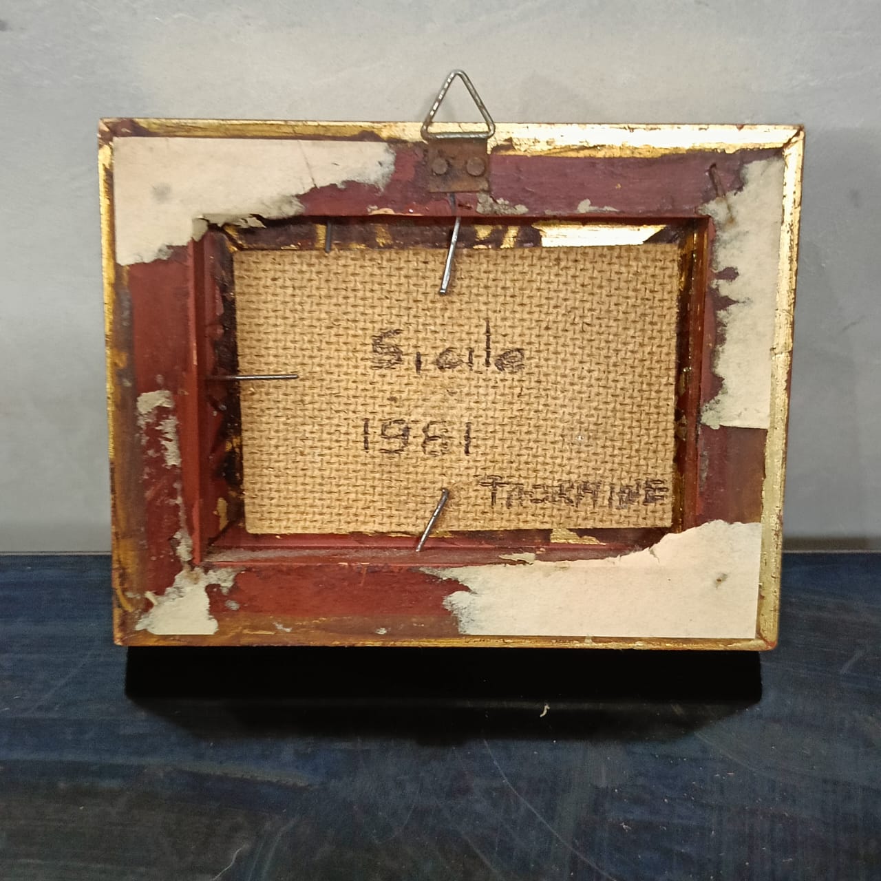 Tableau peinture huile sur panneau signée