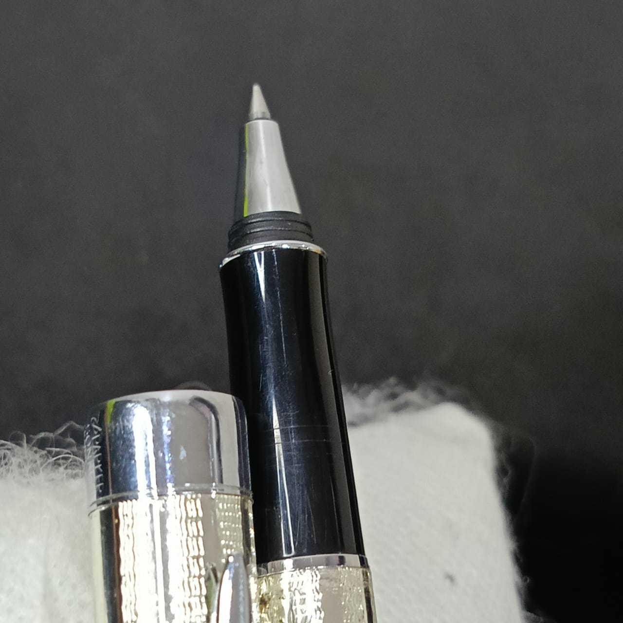 Stylo Parker sonnet USA original plaqué or blanc