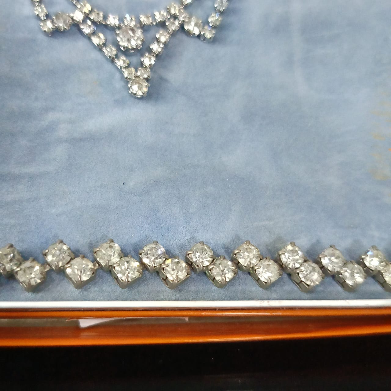 Ancien parure en plaqué or blanc vintage