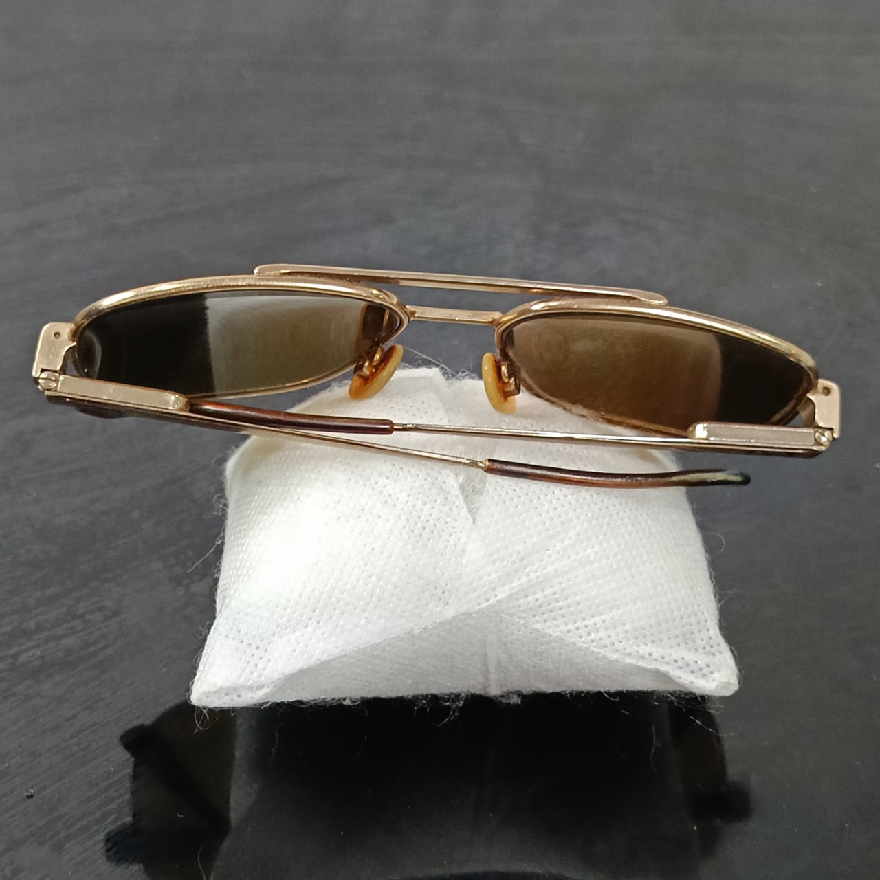 Cadre du lunette plaqué or vintage original
