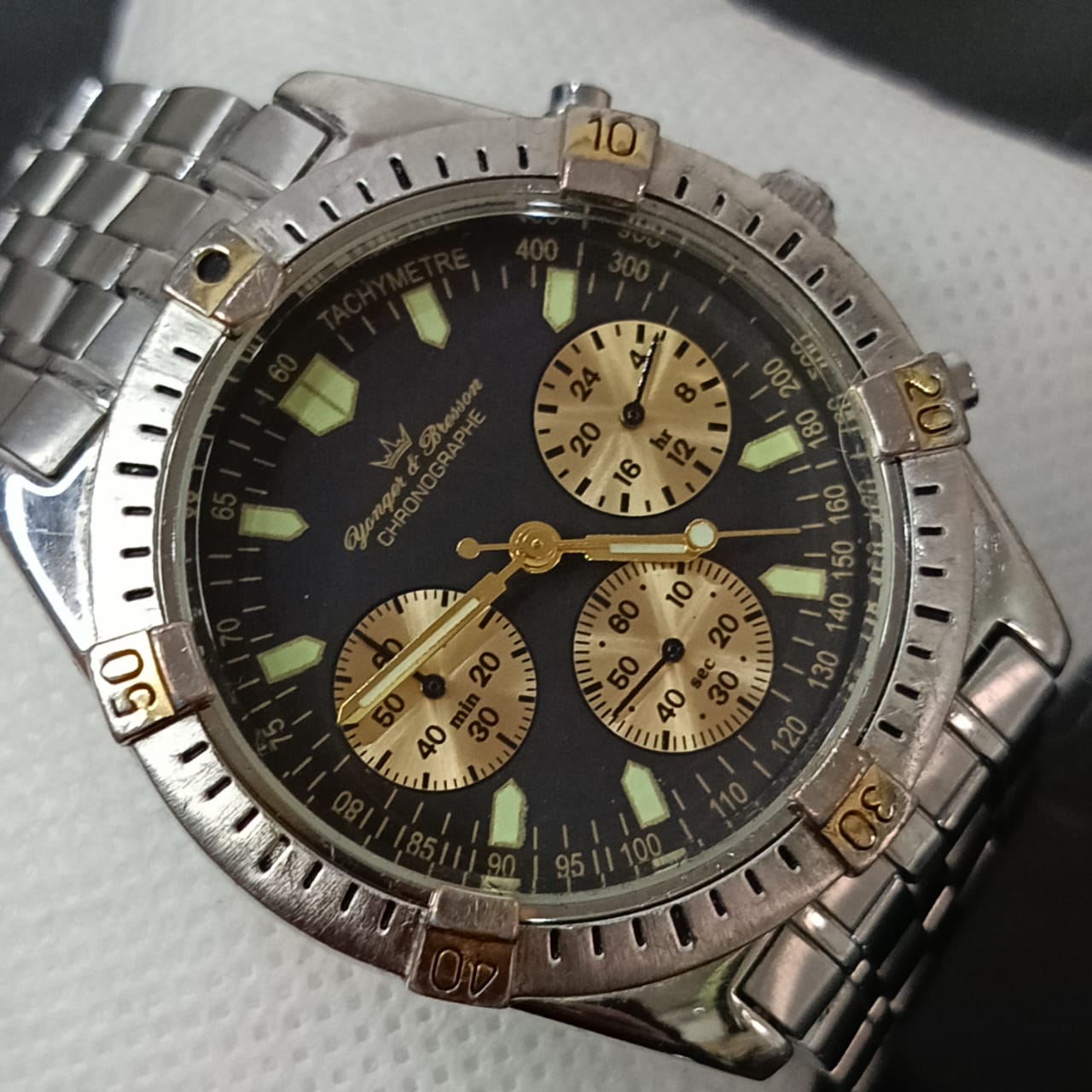 Montre yonget&amp;brsson chronographe Quartz original