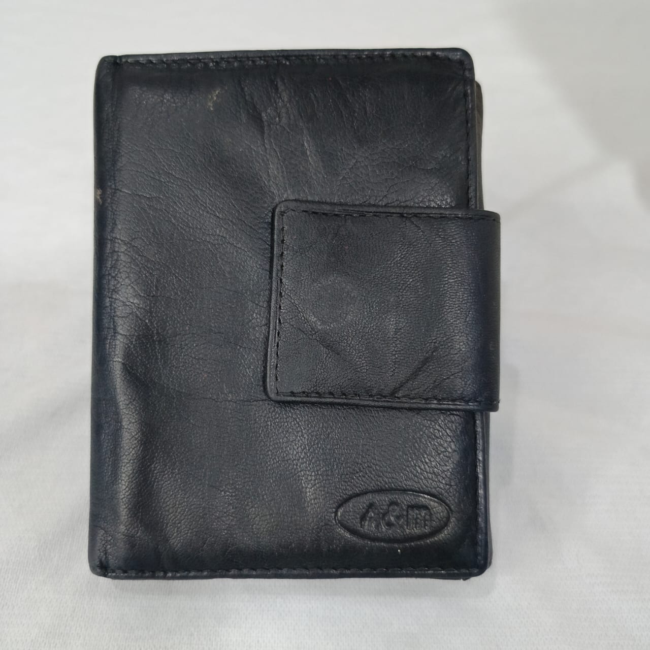Portefeuille A&amp;B en cuir vintage original