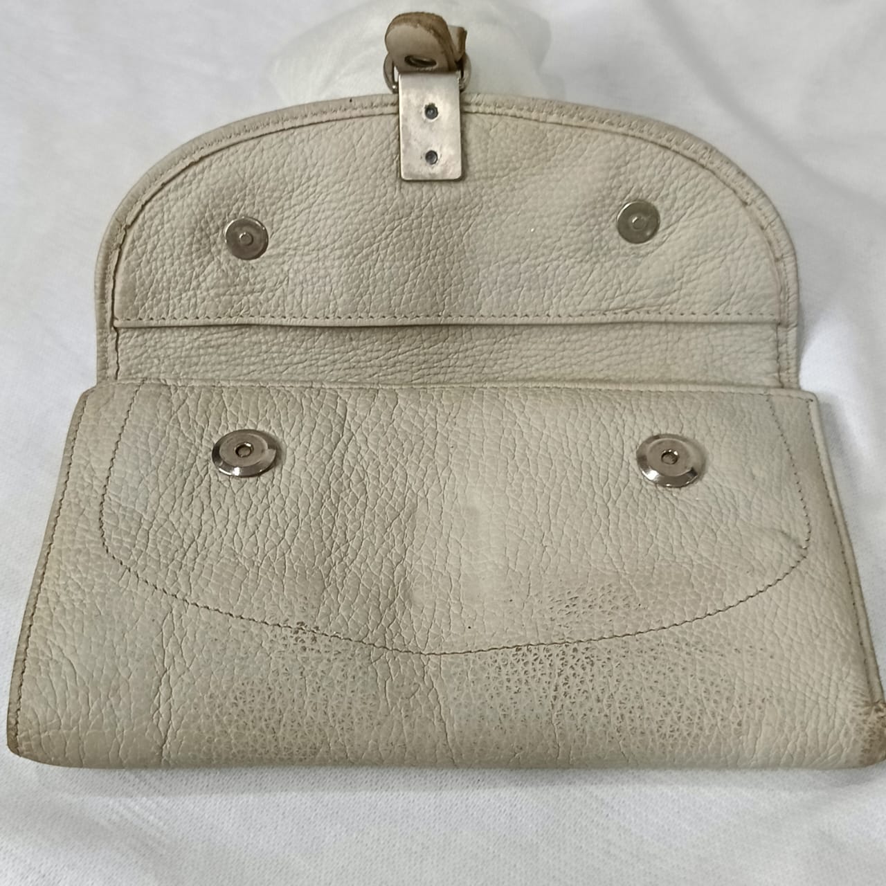 Portefeuille prune en cuir femme original ancien