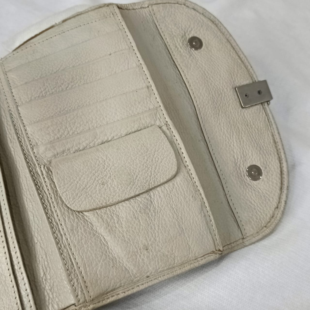 Portefeuille prune en cuir femme original ancien