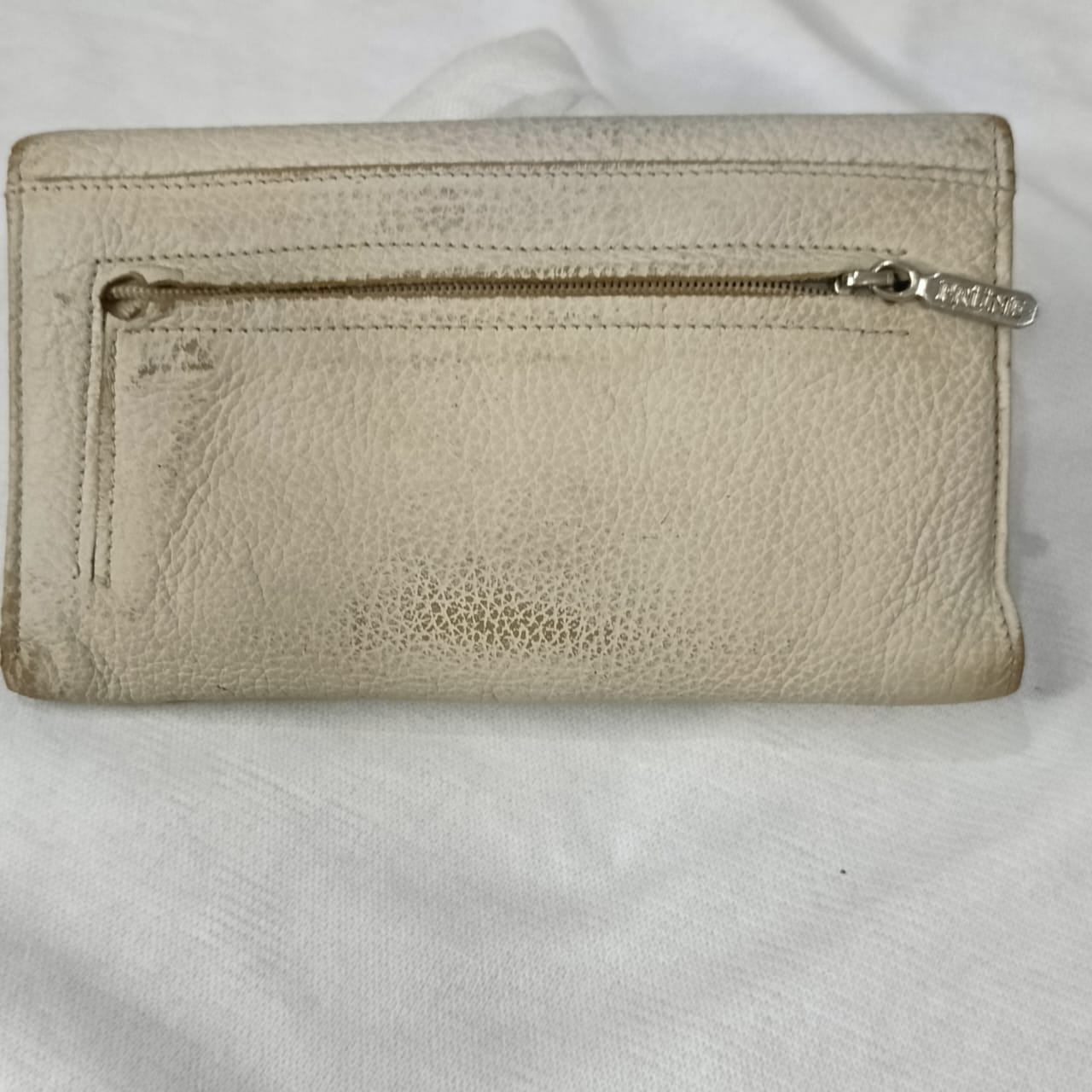Portefeuille prune en cuir femme original ancien