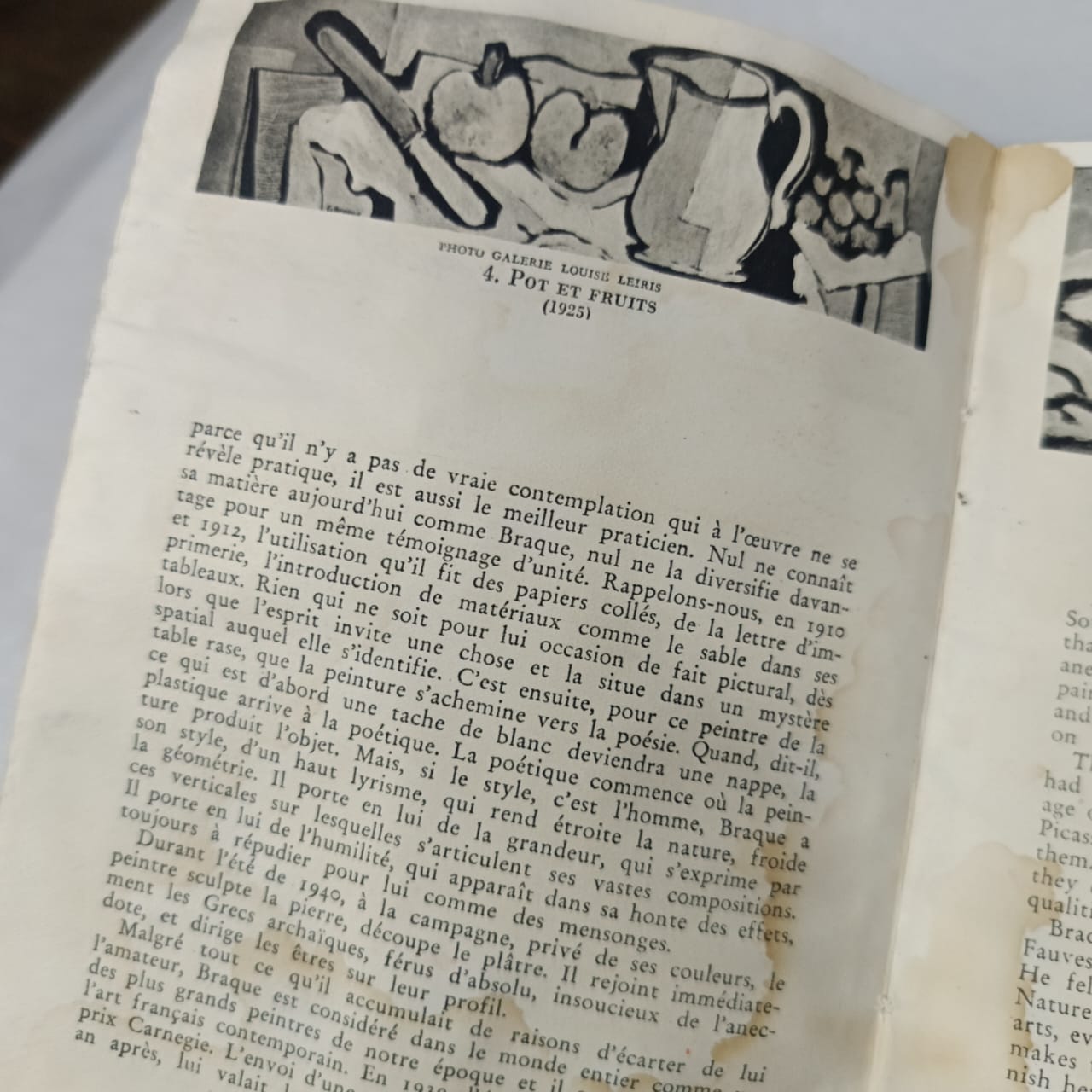 Livre sur peintre braque "collection des maîtres"