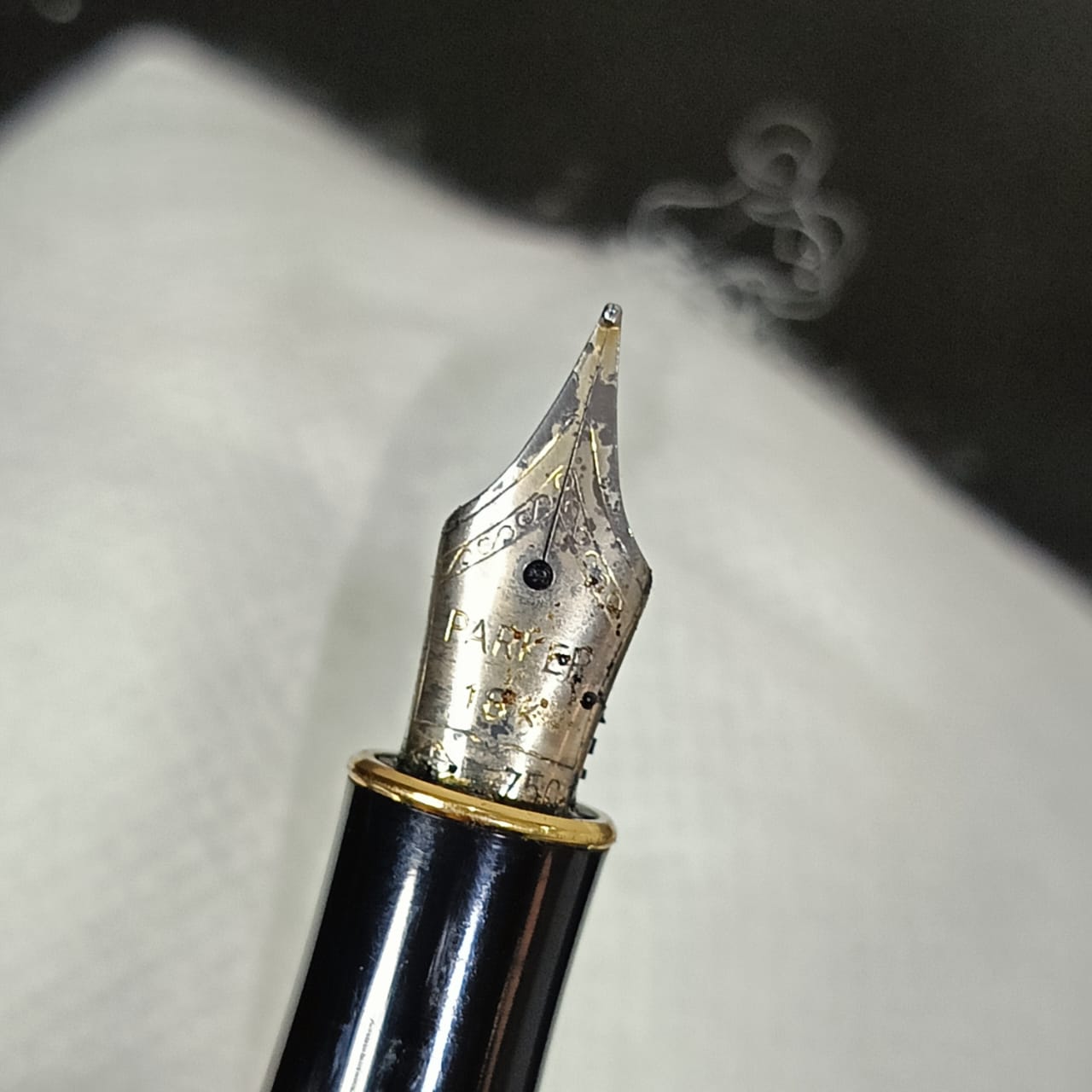 Stylo plume Parker or18k 750 original