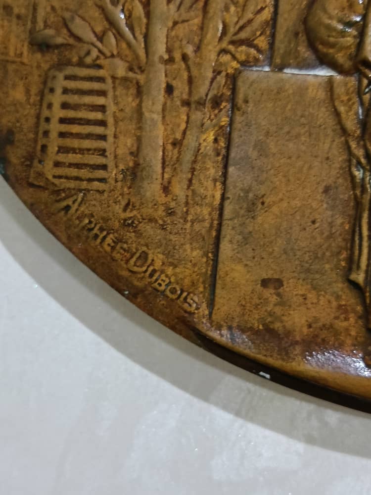 Pièce Art déco en bronze ancien 26cm
