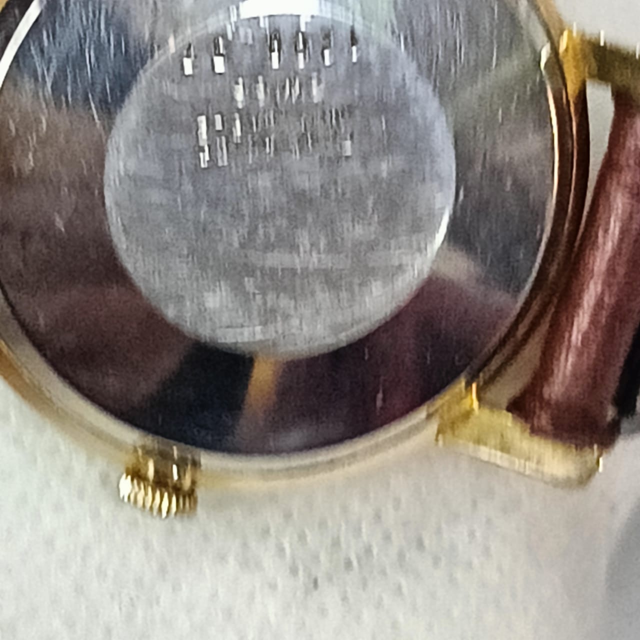 Montre thuya mécanique en plaqué or 20g vintage original