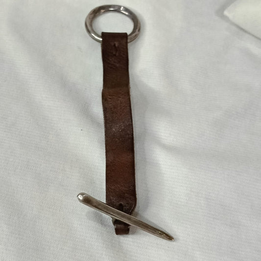 Bracelet en cuir argenté antique original