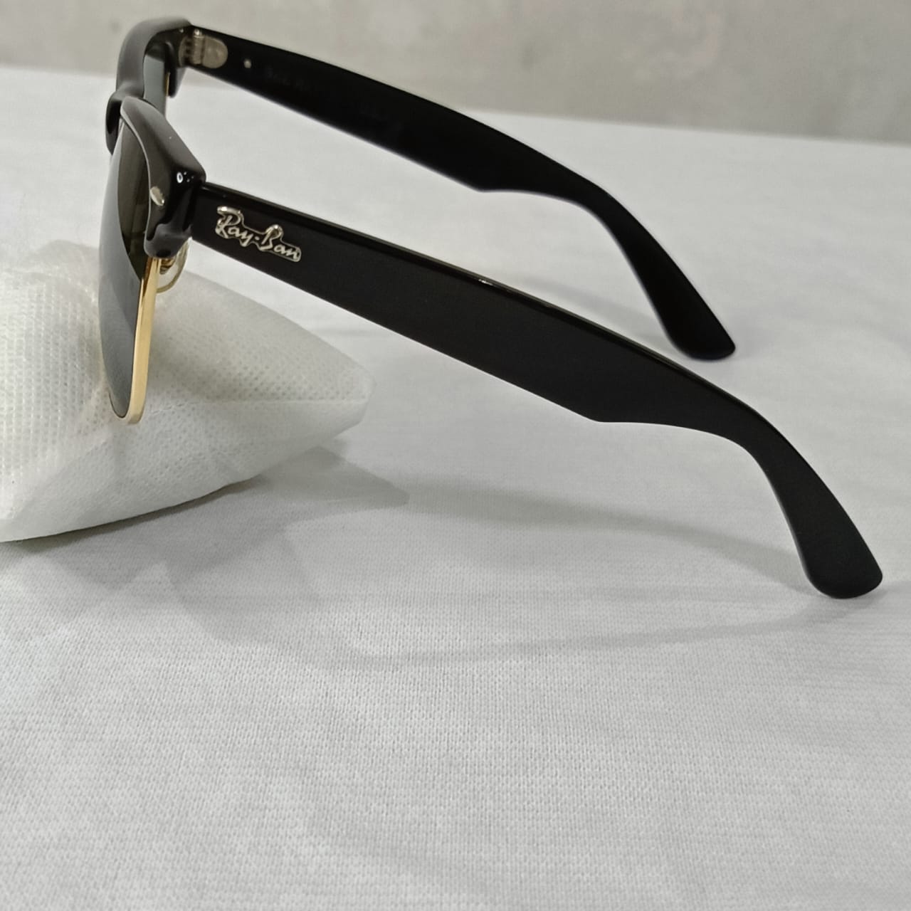 Lunettes de soleil Ray-Ban B&L Wayfarer Max II W1272 monture or ébène verres G-1
