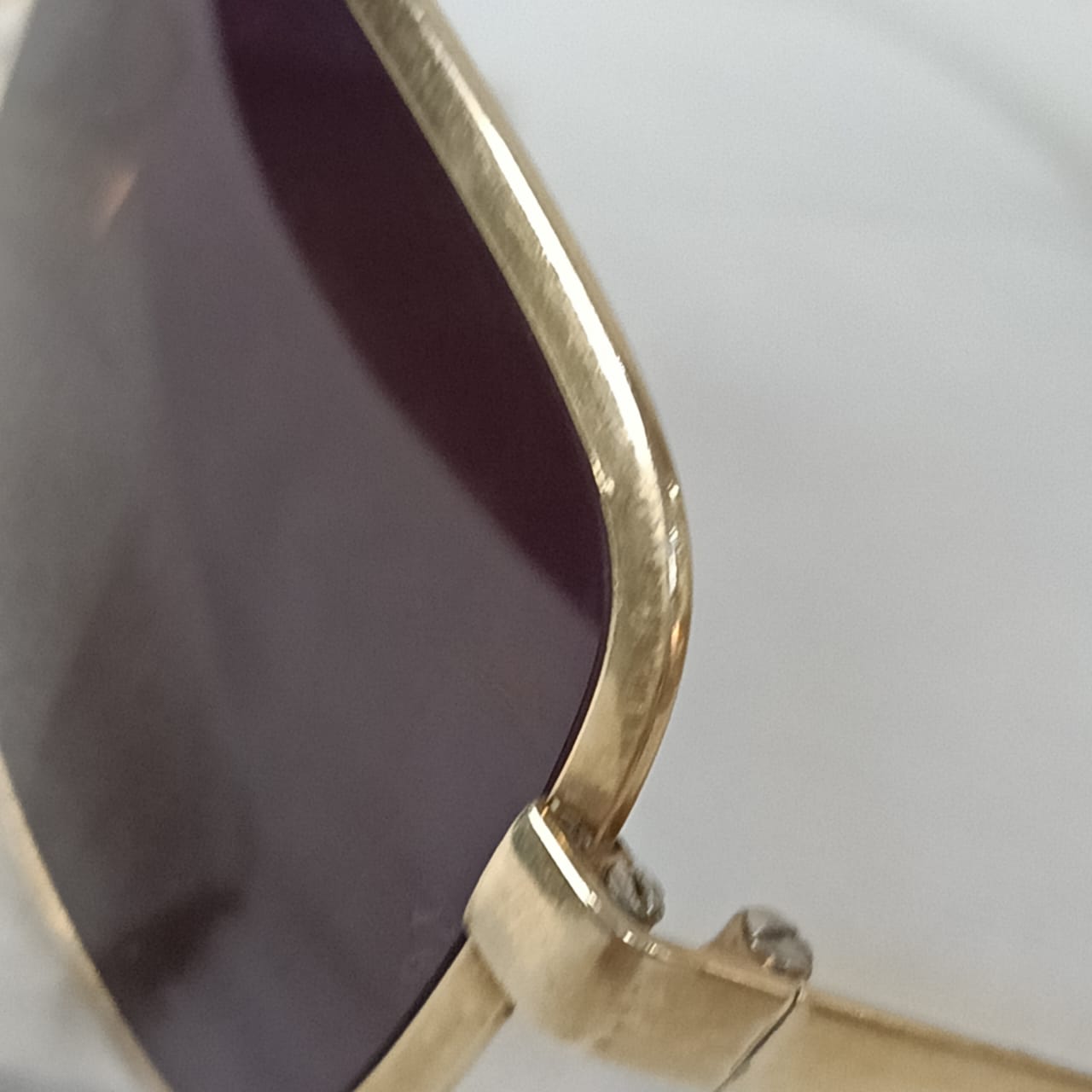 Lunette ray ben original en plaqué or vintage