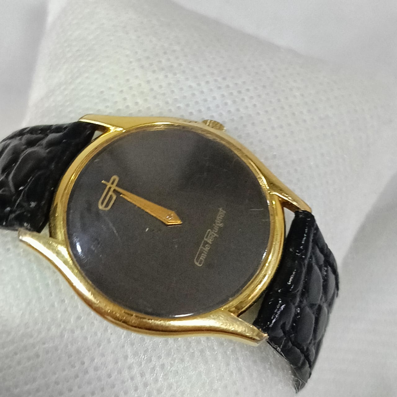 Montre Emile pequignet mécanique original en plaqué or vintage