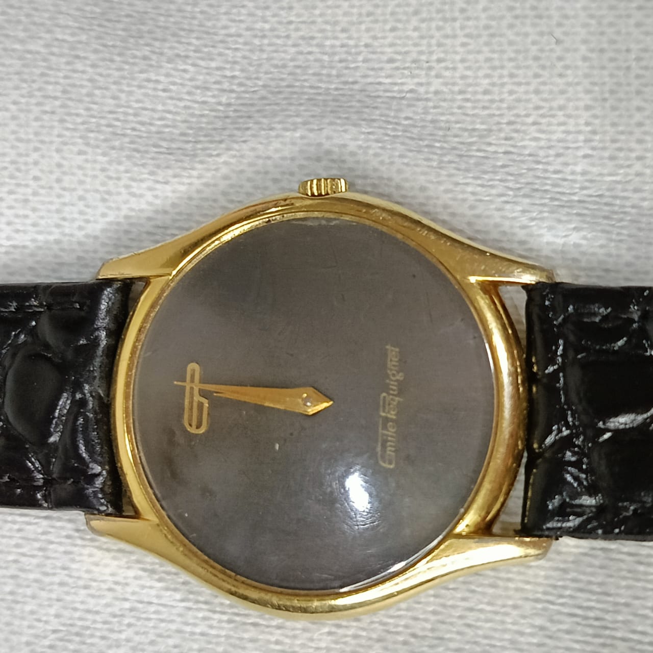 Montre Emile pequignet mécanique original en plaqué or vintage