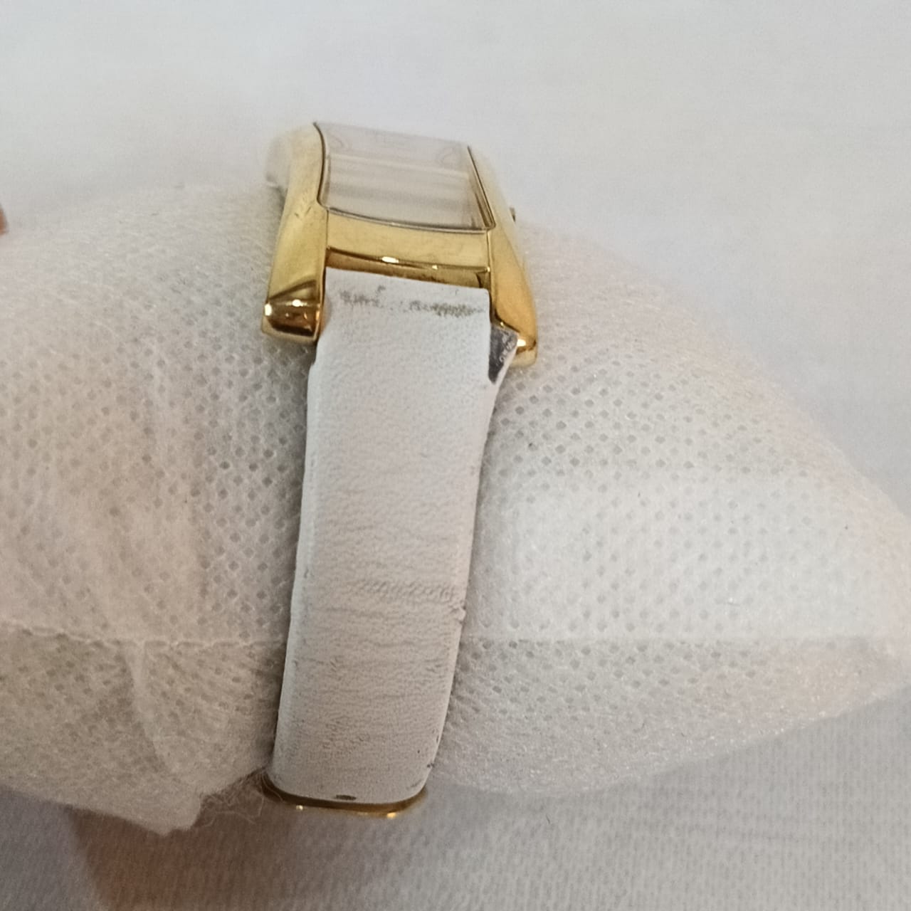 Montre Festina femme tableau nacre blanche Quartz plaqué or