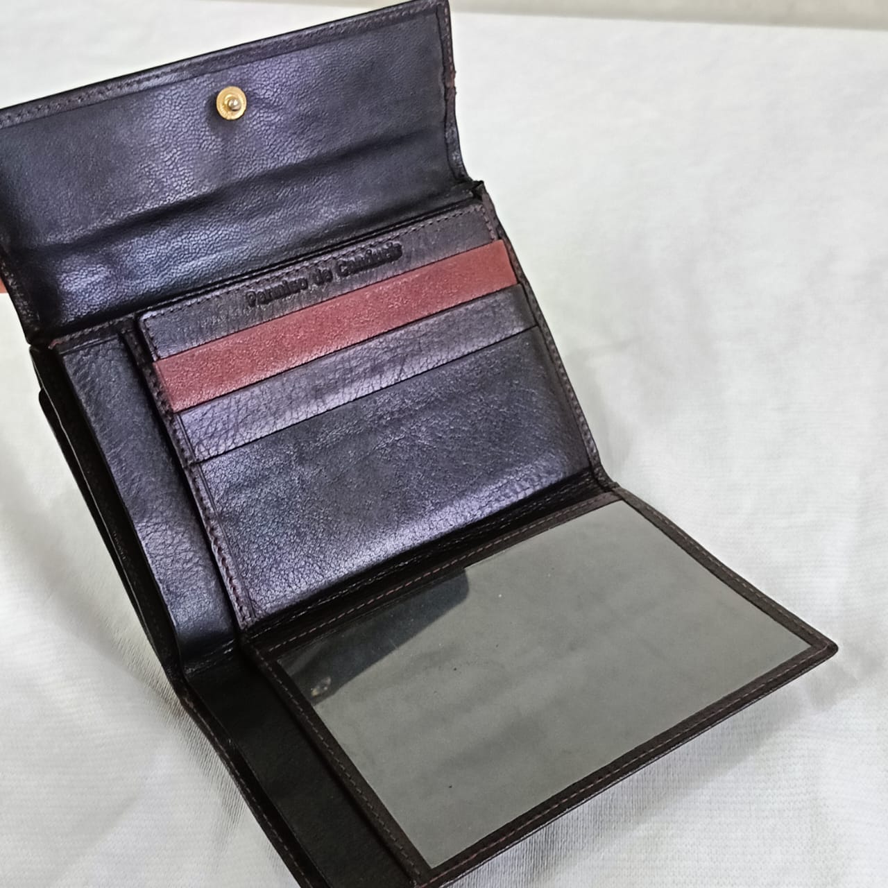 Portefeuille parmiso en cuir vintage original
