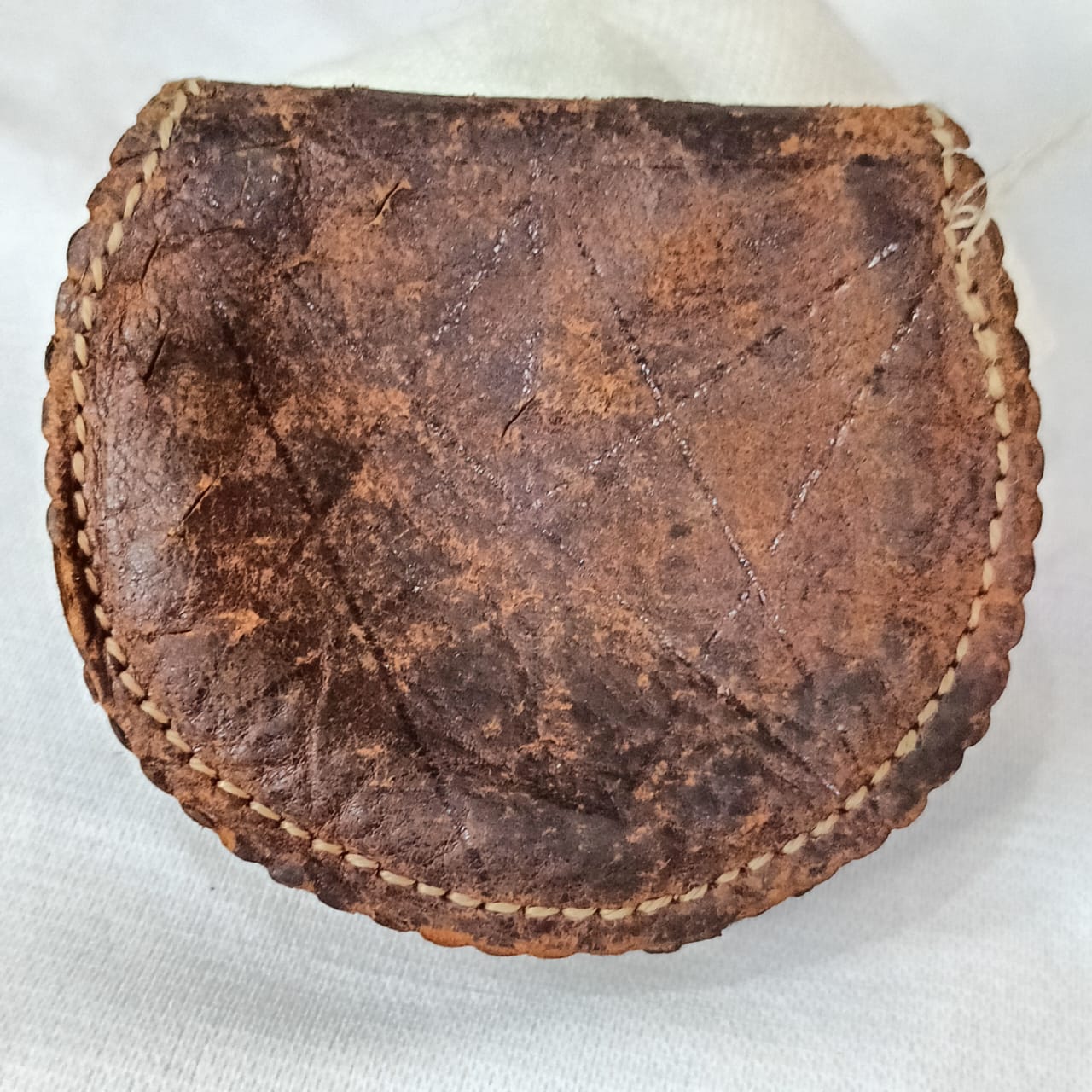 Ancien portefeuille en cuir vintage original