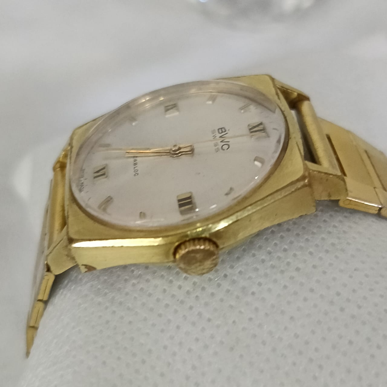 Montre BWC swiss mécanique vintage original plaqué or