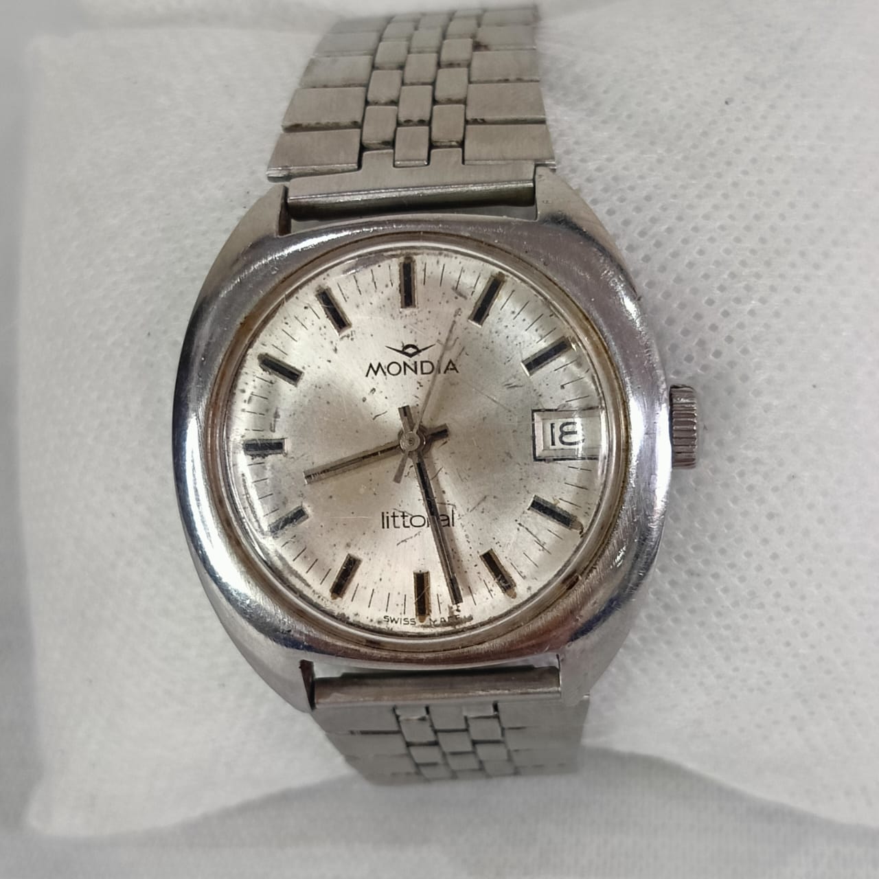 Montre mondia Mécanique vintage acier inoxydable&nbsp;