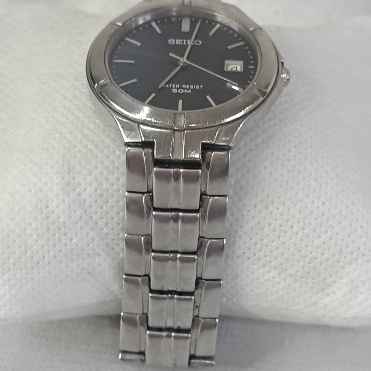 Montre Seiko extra plat Quartz acier inoxydable