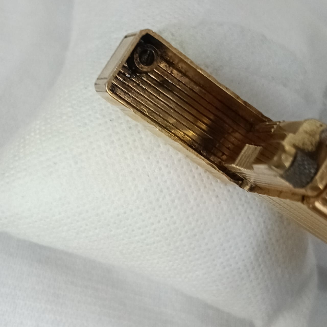 Briquet Dupont en plaqué or vintage France