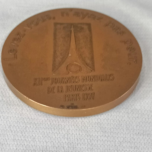 Ancien médaille rare vintage en bronze