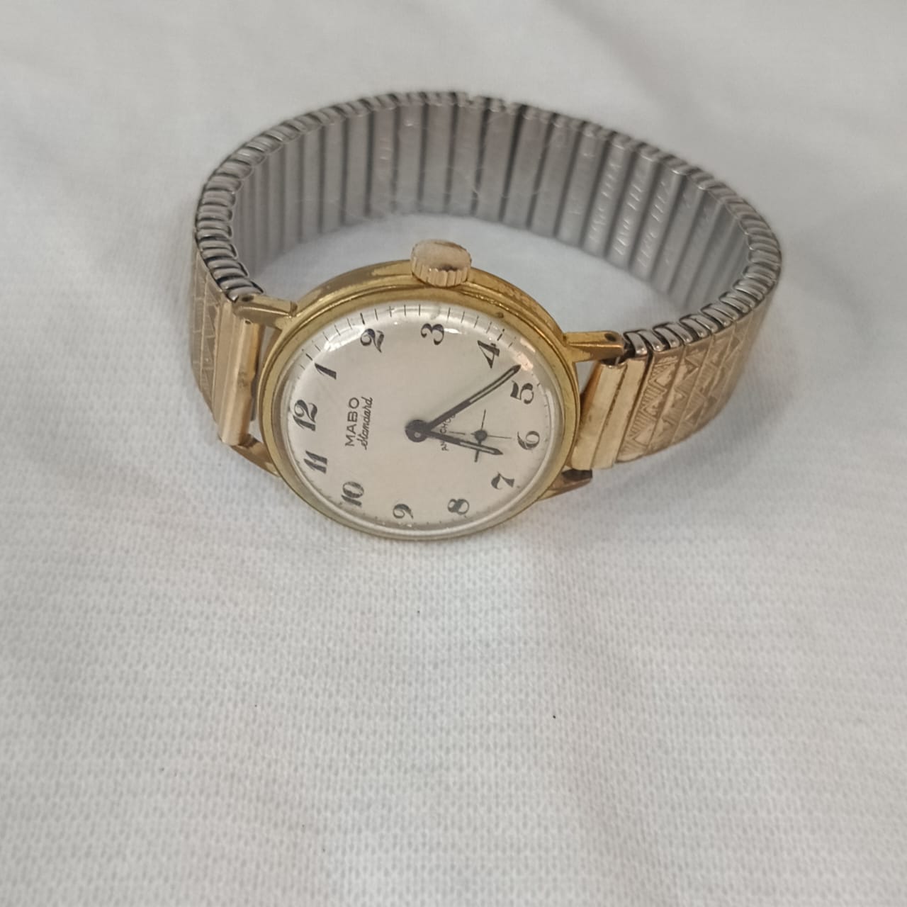 Montre mabo mécanique vintage original en plaqué or 38mm