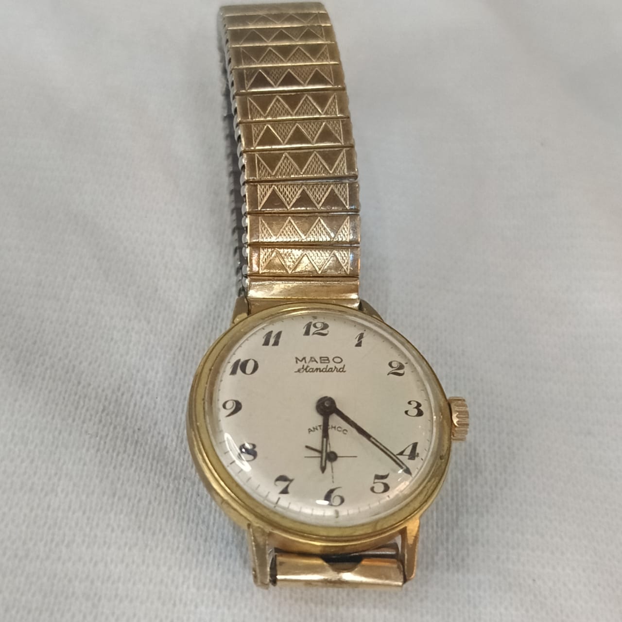 Montre mabo mécanique vintage original en plaqué or 38mm
