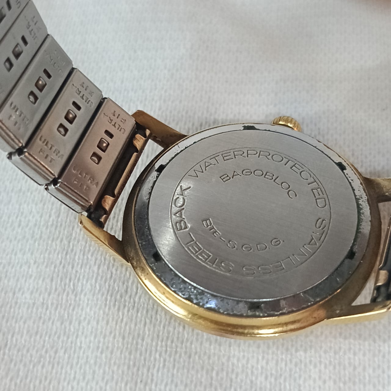 Montre elvia mécanique vintage en plaqué or 38mm