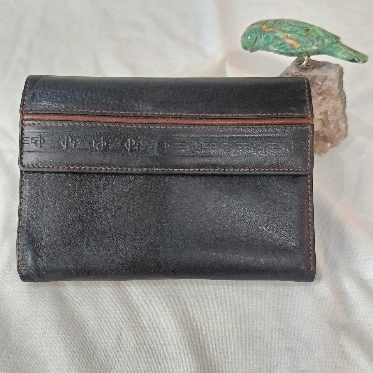 Portefeuille en cuir vintage original