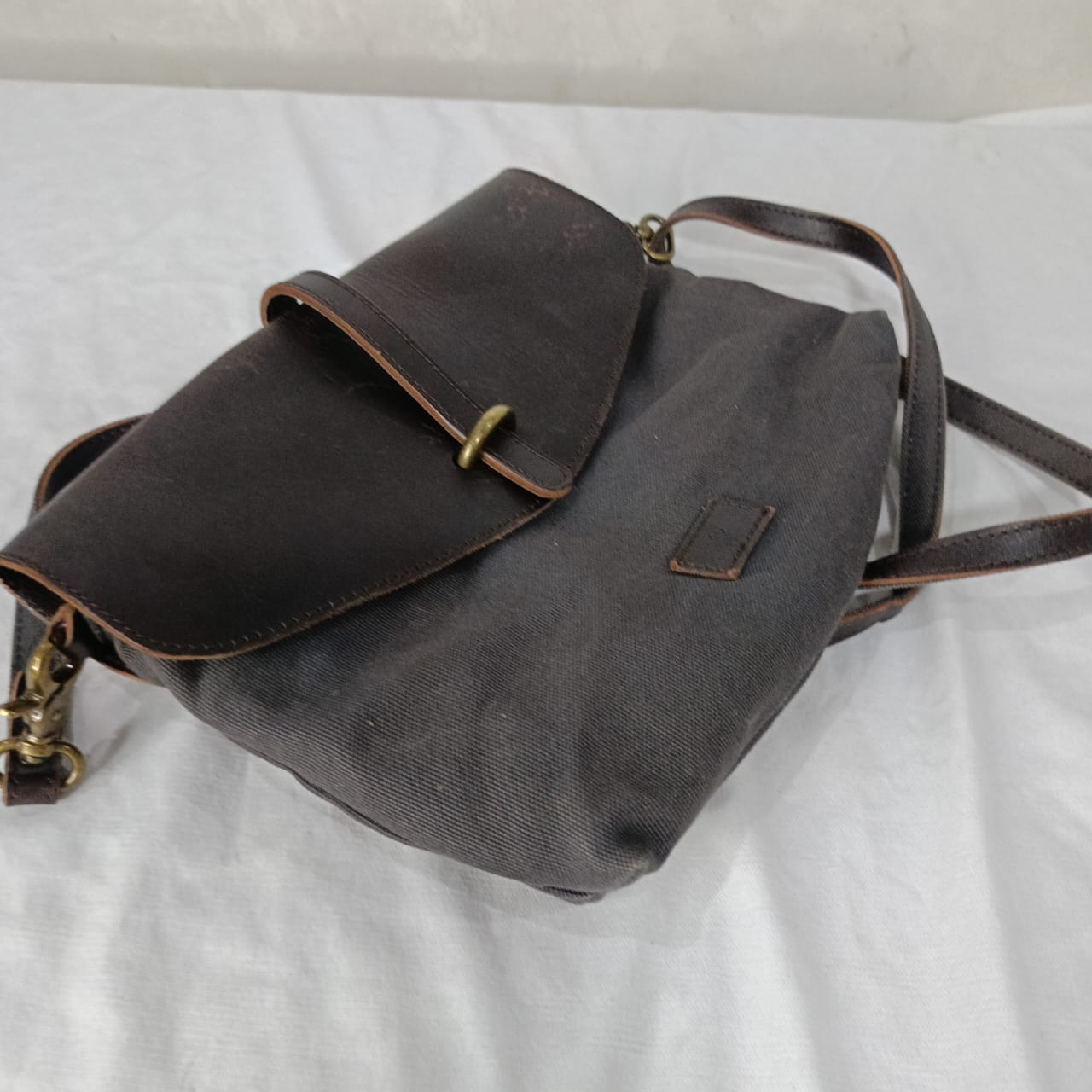 Sac nordlicht femme en cuir et toile original