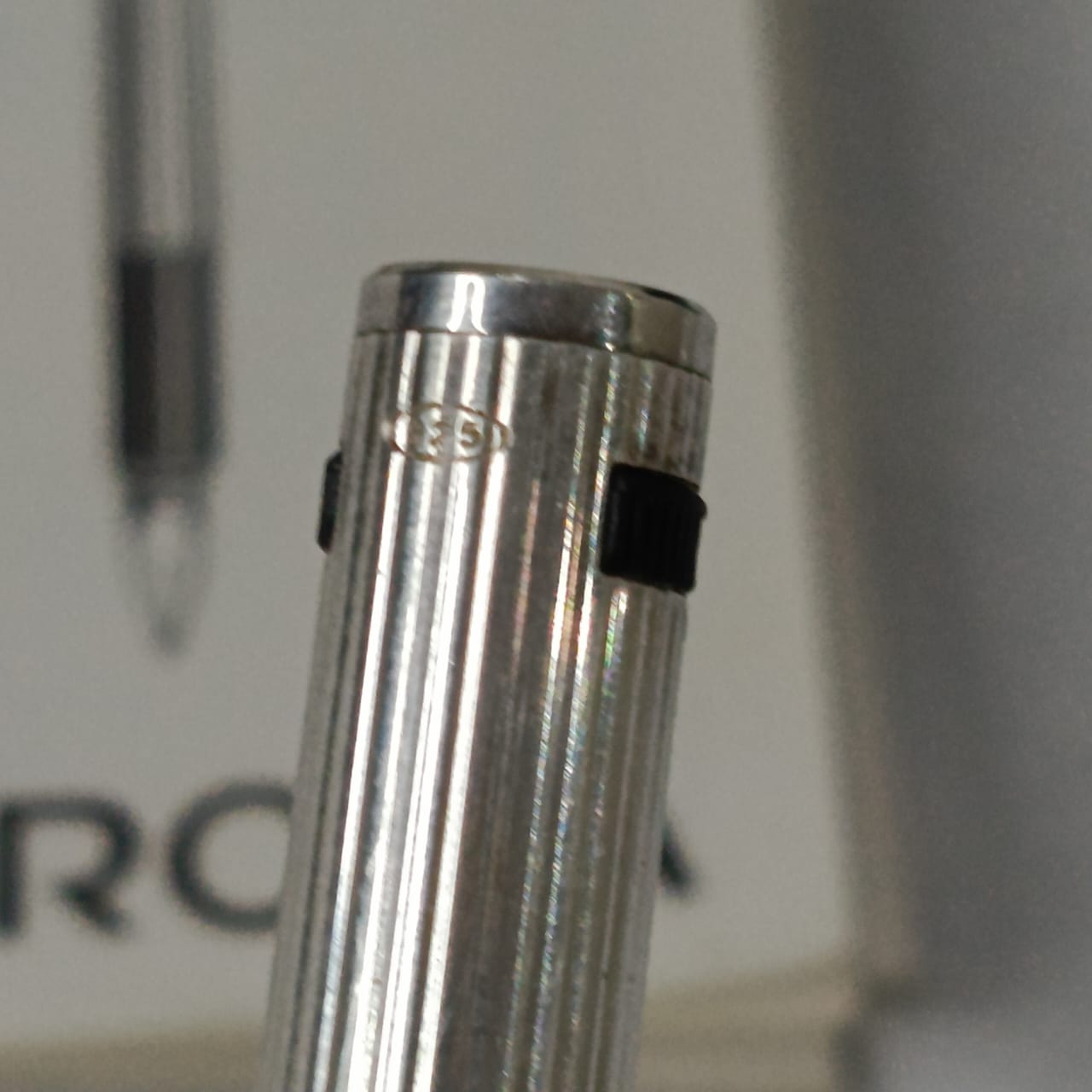 Stylo plume Aurora argent et or 14k