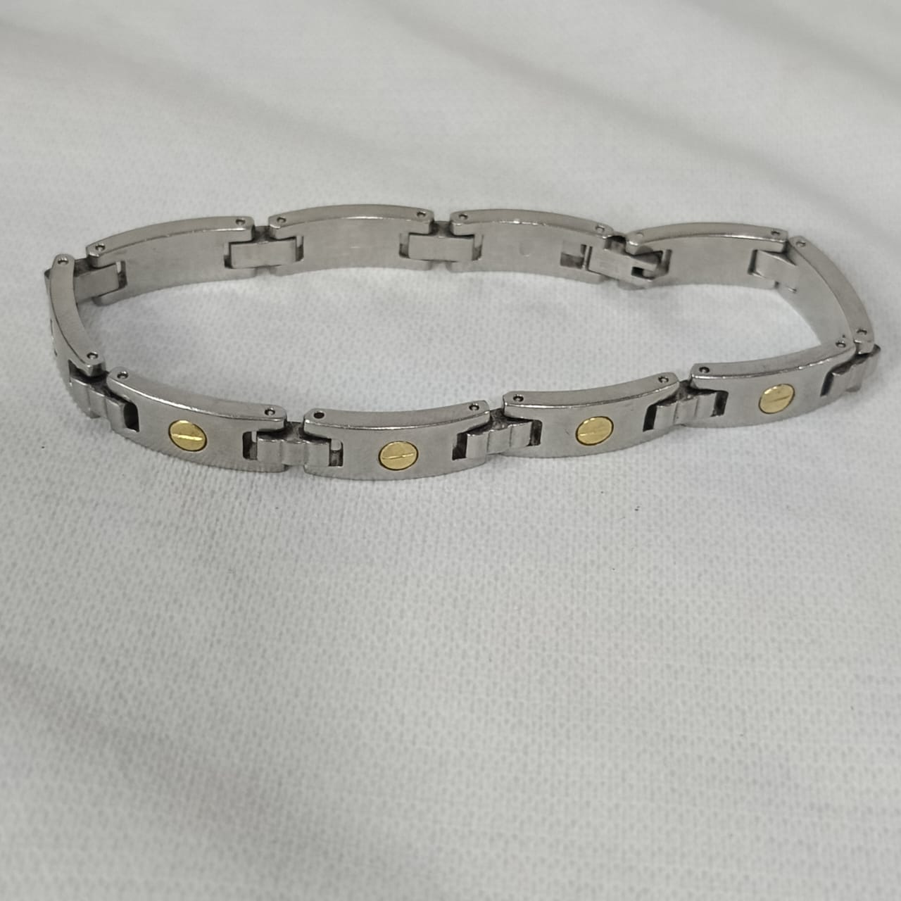 Bracelet acier inoxydable et or