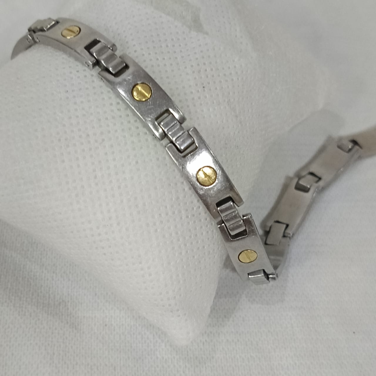 Bracelet acier inoxydable et or
