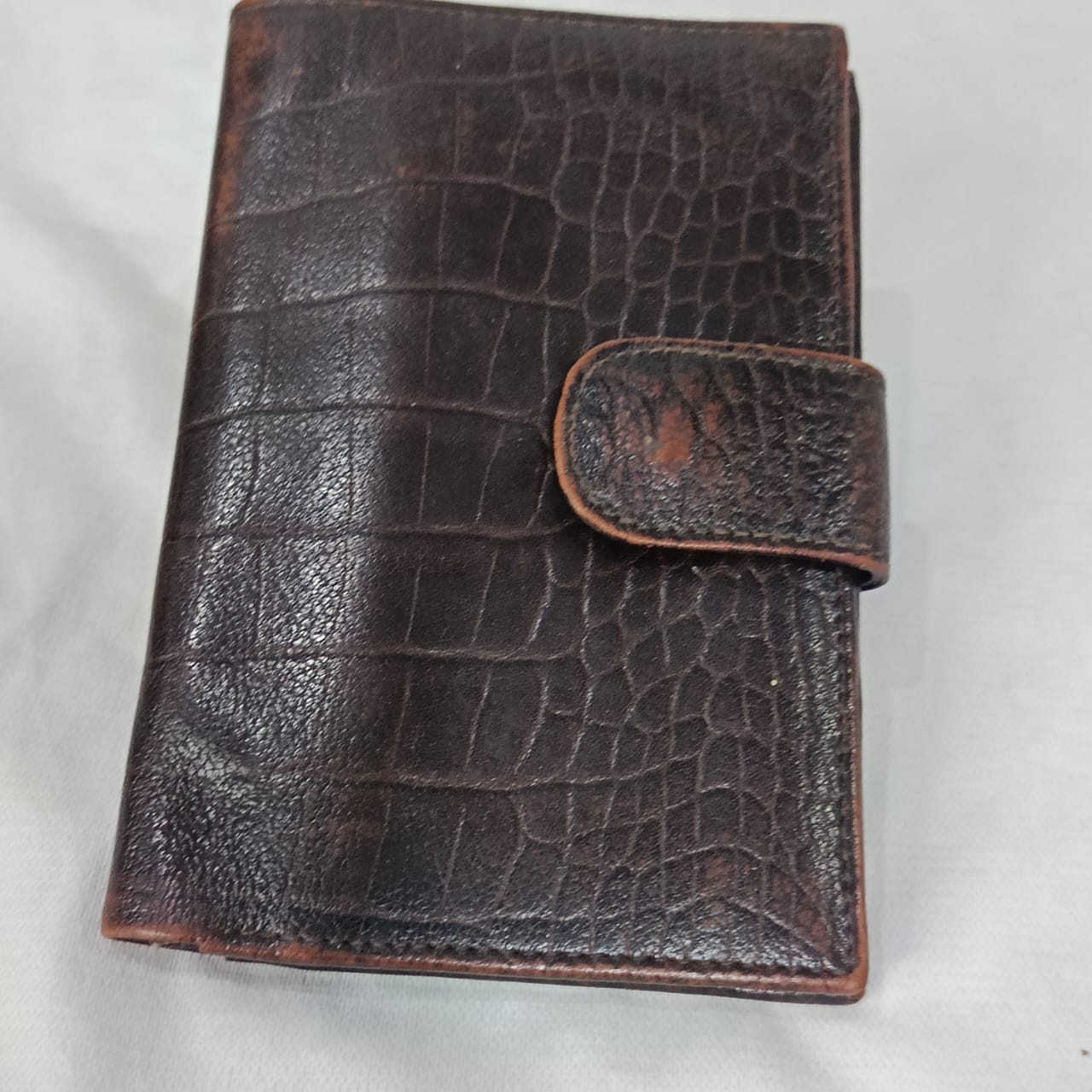 Portefeuille en cuir vintage original