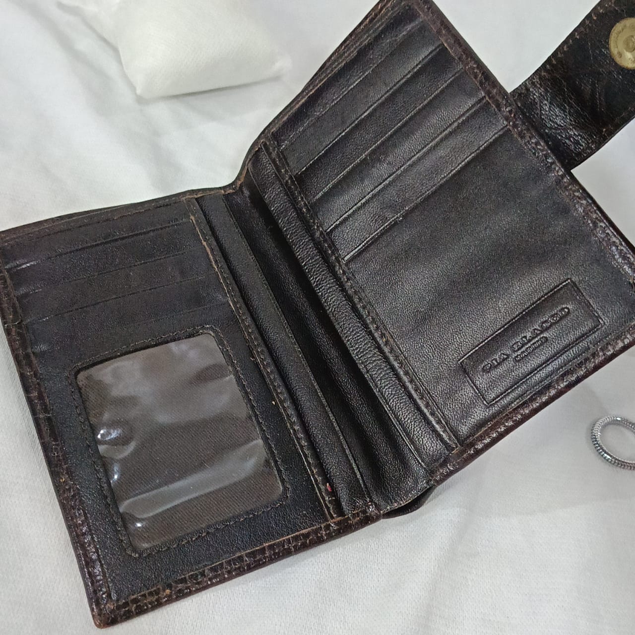 Portefeuille en cuir vintage original