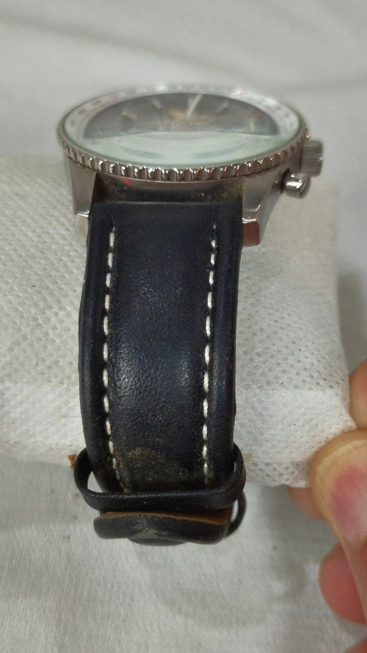 Montre Breitling quartz chronographe bracelet en cuir