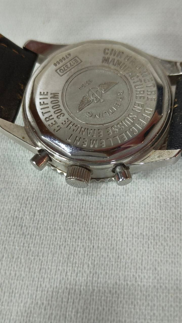Montre Breitling quartz chronographe bracelet en cuir