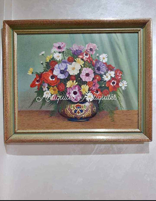 Ancien tableau original signé sur panneau 50cm/40cm