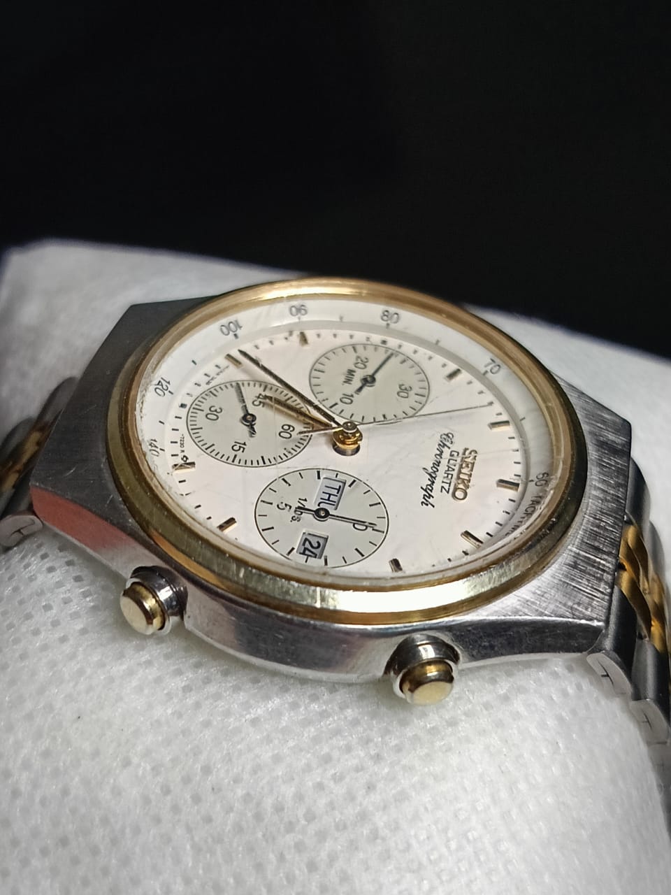 Montre Seiko chronographe Quartz vintage original