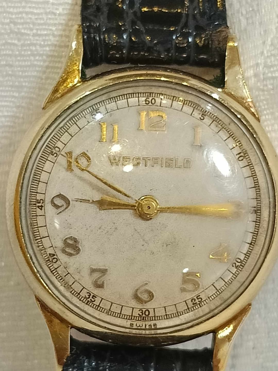 Montre mécanique vintage original plaqué or 10k femme