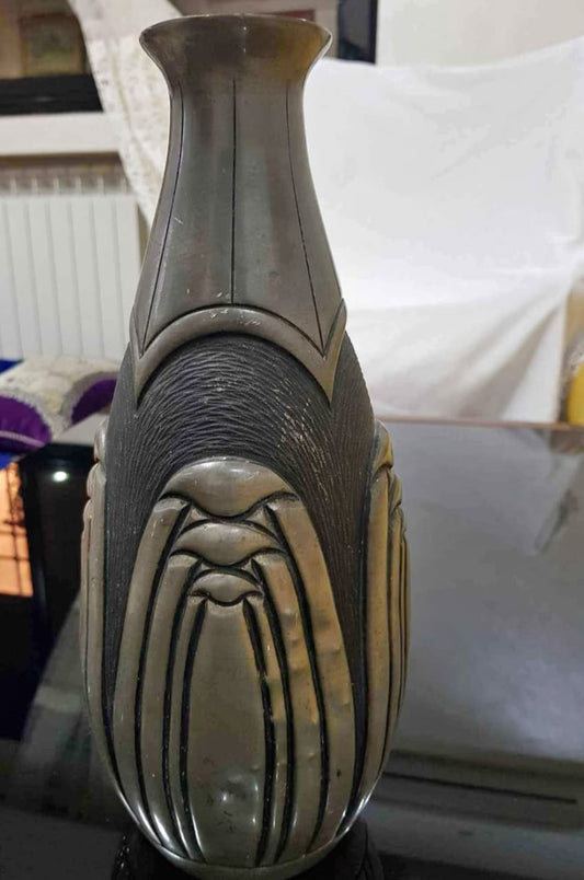 Vase signé Acier 30cm