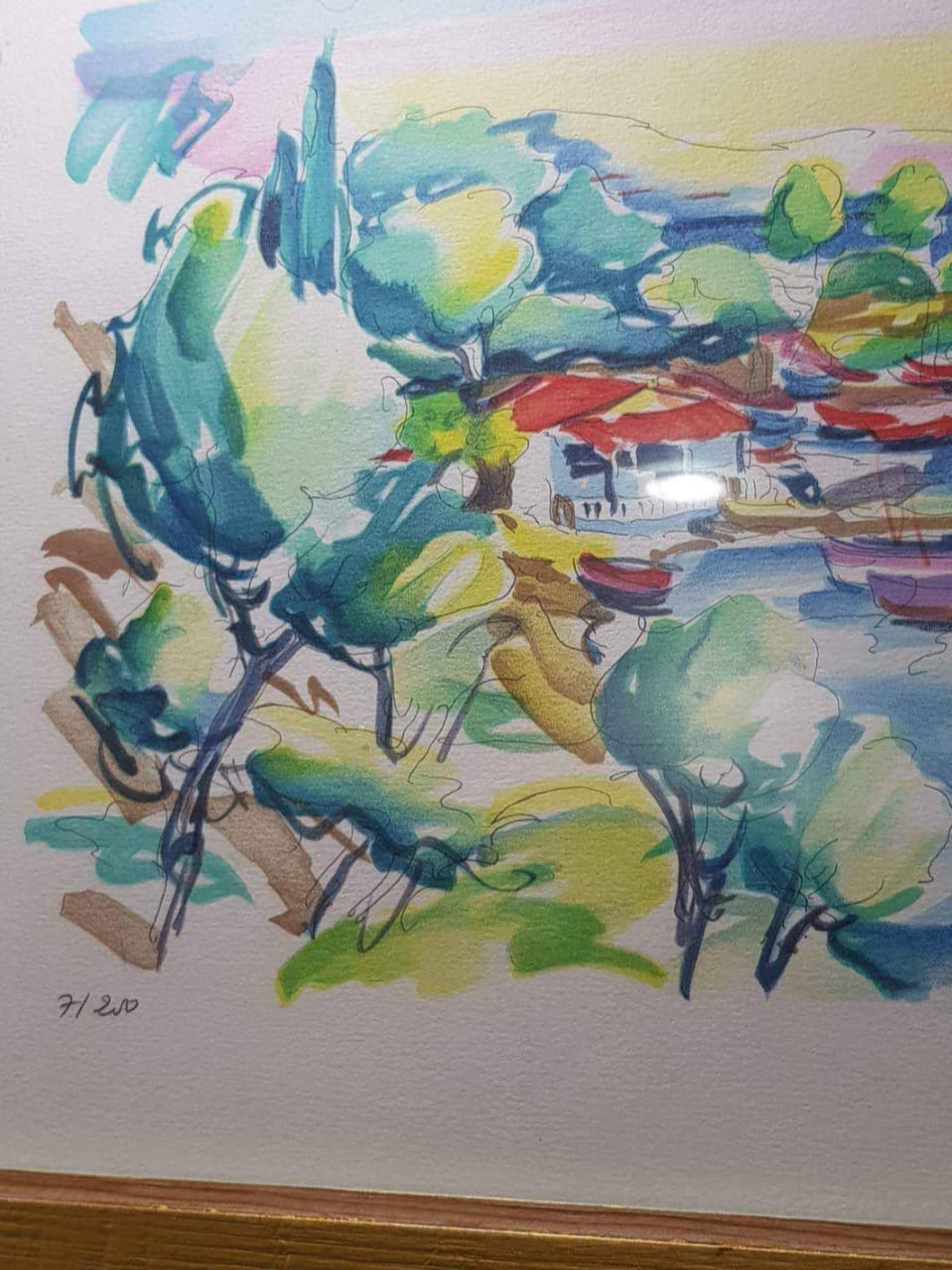 Tableau original signé aquarelle 
45cm/30cm