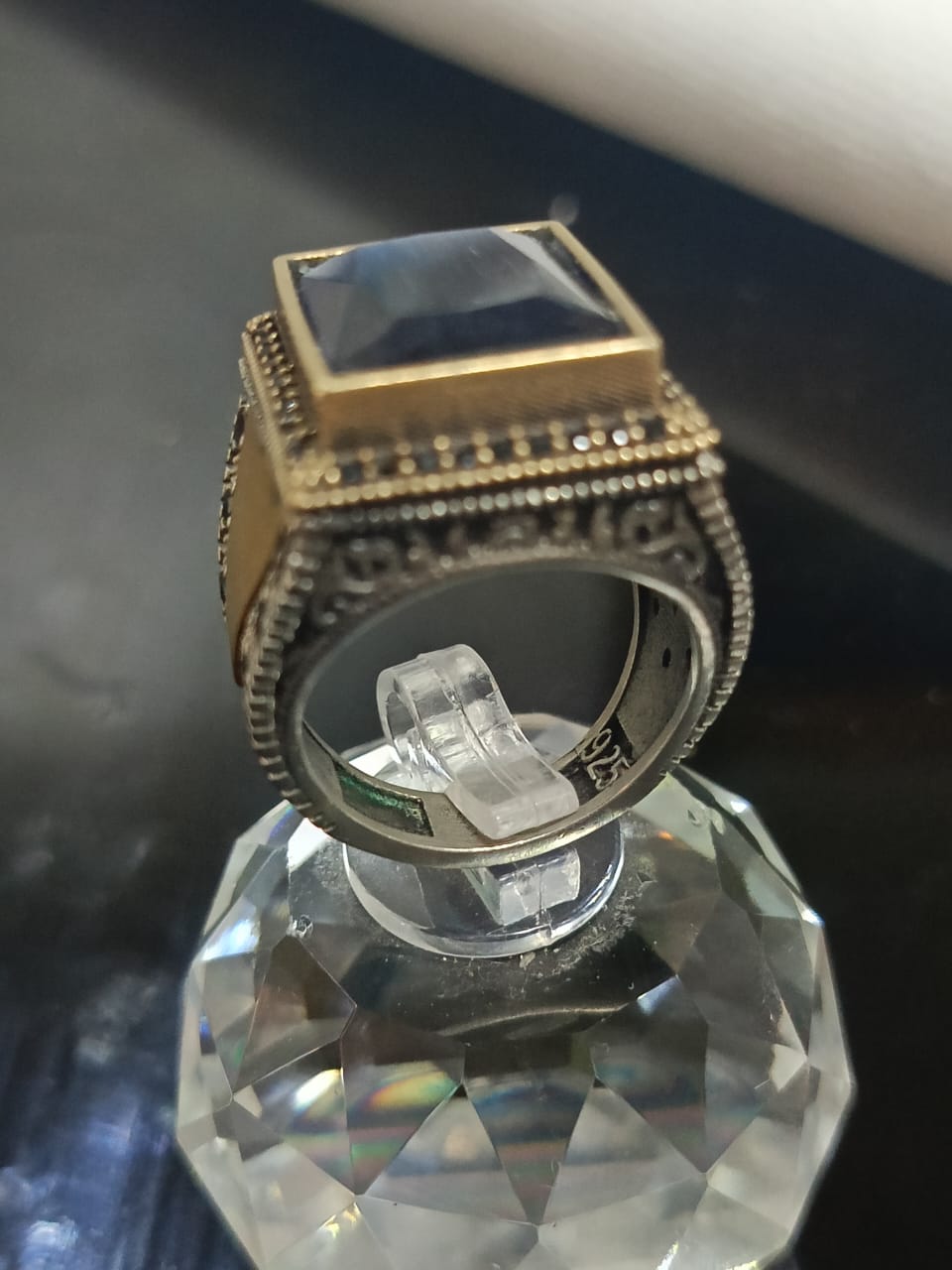 خاتم فضة بحجر