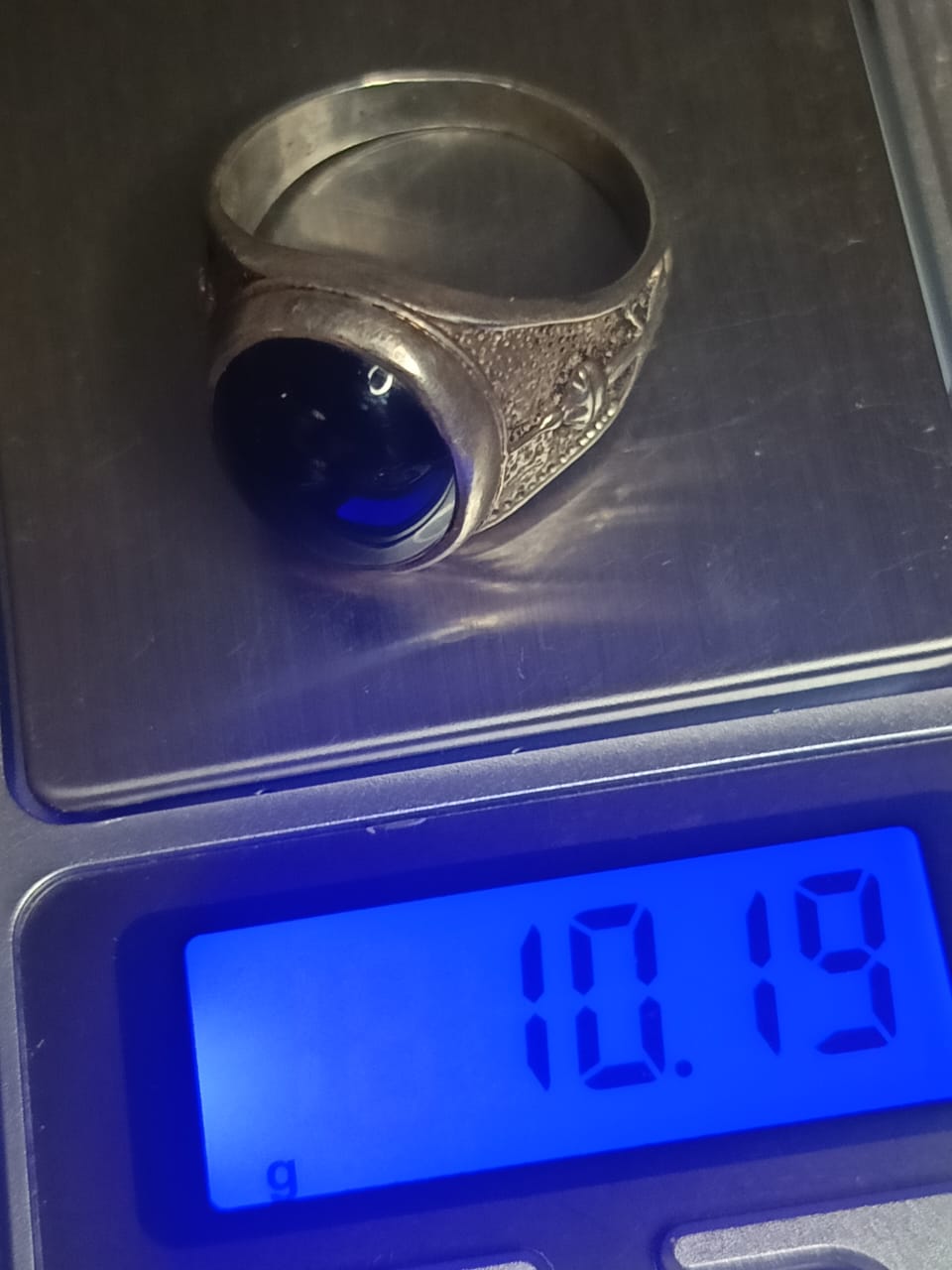 خاتم فضة بحجر عقيق
