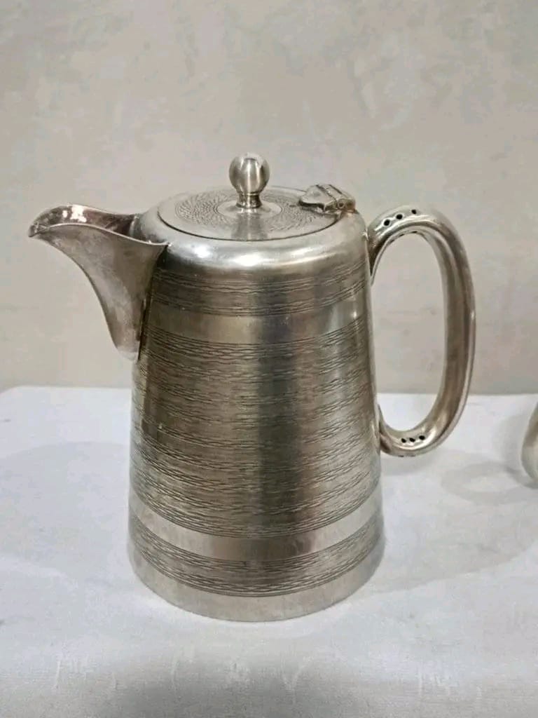 سرفيس قهوة عتيق فضة ومعدن