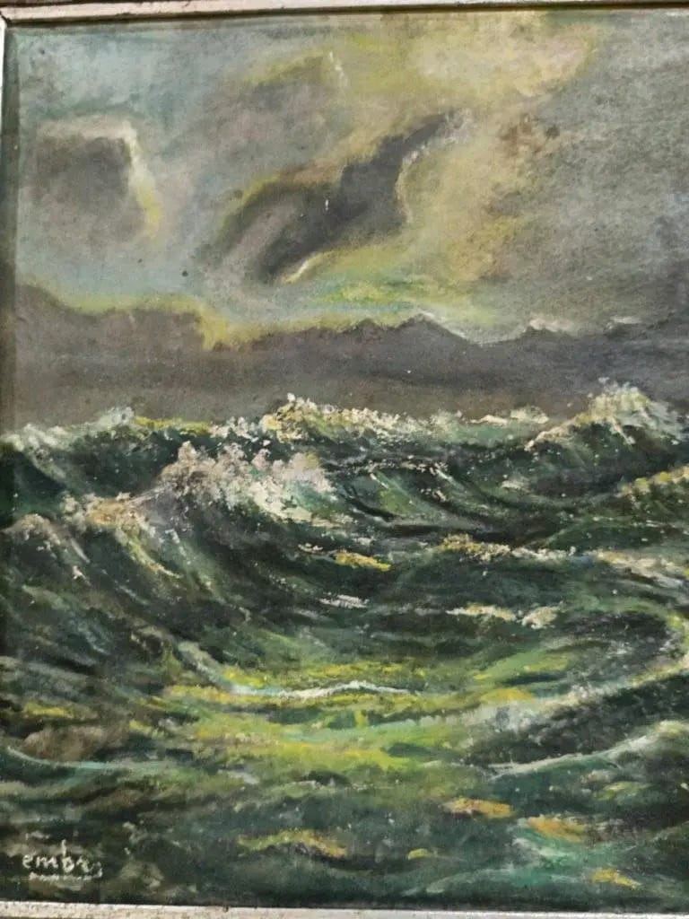 Ancien tableau original signé 
55cm/45cm