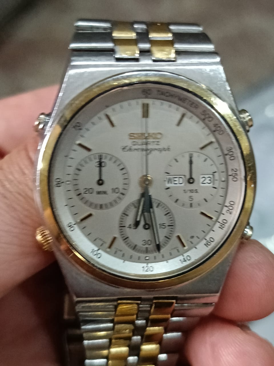 Montre Seiko chronographe Quartz vintage original