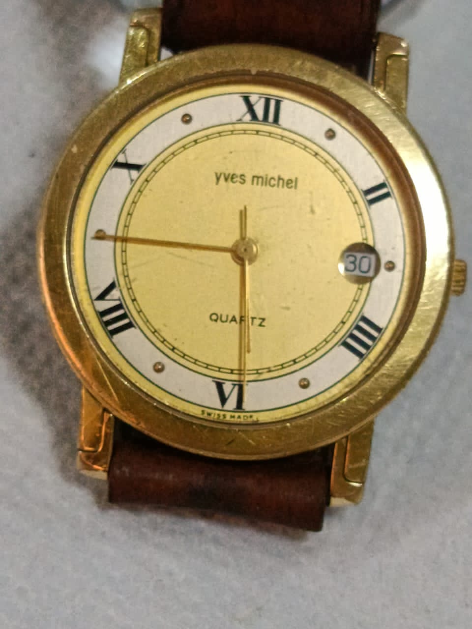 Montre vintage plaqué or quartz
